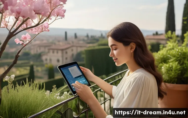 꿈의정원 사용자 인터페이스 해설 - **Prompt:** A serene and inviting scene, focusing on the immersive experience of a digital gardening...