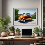 Home 19 꿈의정원 데이터 백업 및 복구 - A modern Italian home office setting with a professional using Dream Garden backup software on a sle...