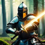 Home 23 꿈의정원 모든 직업의 히든 스킬 - A dynamic battle scene featuring a skilled warrior in detailed medieval armor performing a powerful ...