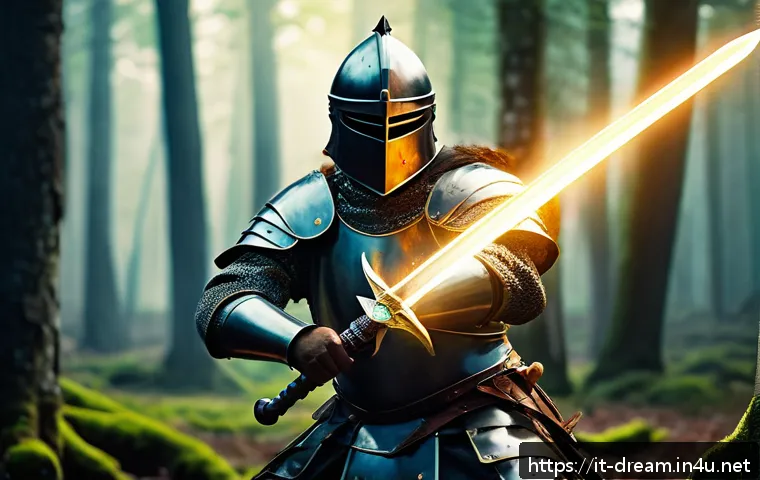 꿈의정원 모든 직업의 히든 스킬 - A dynamic battle scene featuring a skilled warrior in detailed medieval armor performing a powerful ...
